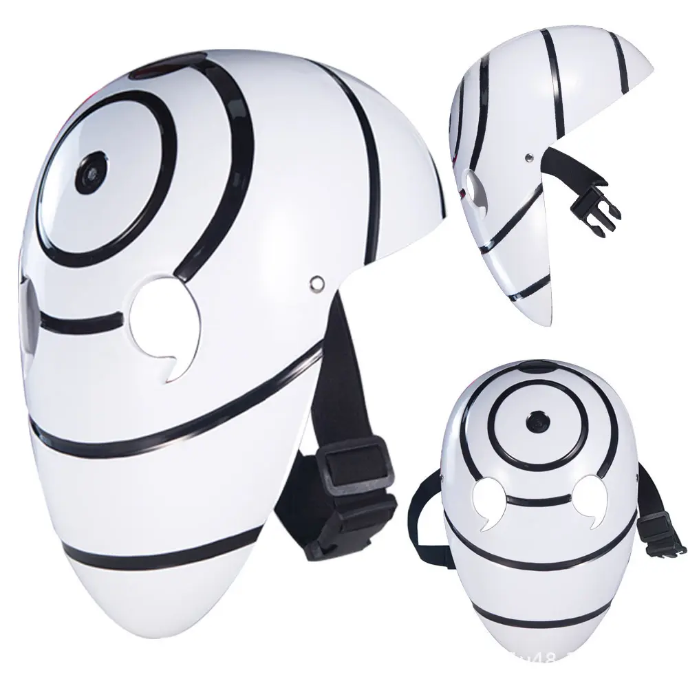 Obito inspired cosplay mask White Obito inspired cosplay mask White