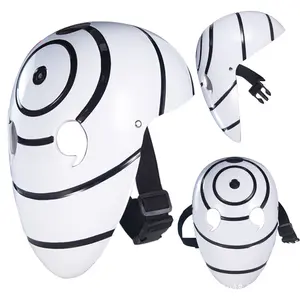 Obito inspired cosplay mask White Obito inspired cosplay mask White