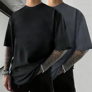 2-Pack Men’s Summer Lightweight Ice Silk Breathable Short Sleeve T-Shirts – Casual Loose Fit, Solid Color, Simple Versatile Tops for Men