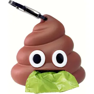 Cute and Functional Dog Poop Bag Holder for Leash Sturdy Dog Poop Bag Dispenser Includes 1 Roll 15 Bags