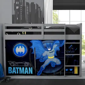 Batman Loft Bed Tent - Curtain Set for Twin Loft Bed (Bed Sold Separately)