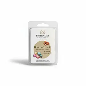 Third Day Trading Company Heaven's Crumble Almond Macaron Scented Soy Wax Melt 2.5oz Handcrafted Eco-friendly Sweet Bakery Aroma for Cozy Nights & Home Fragrance - Candle