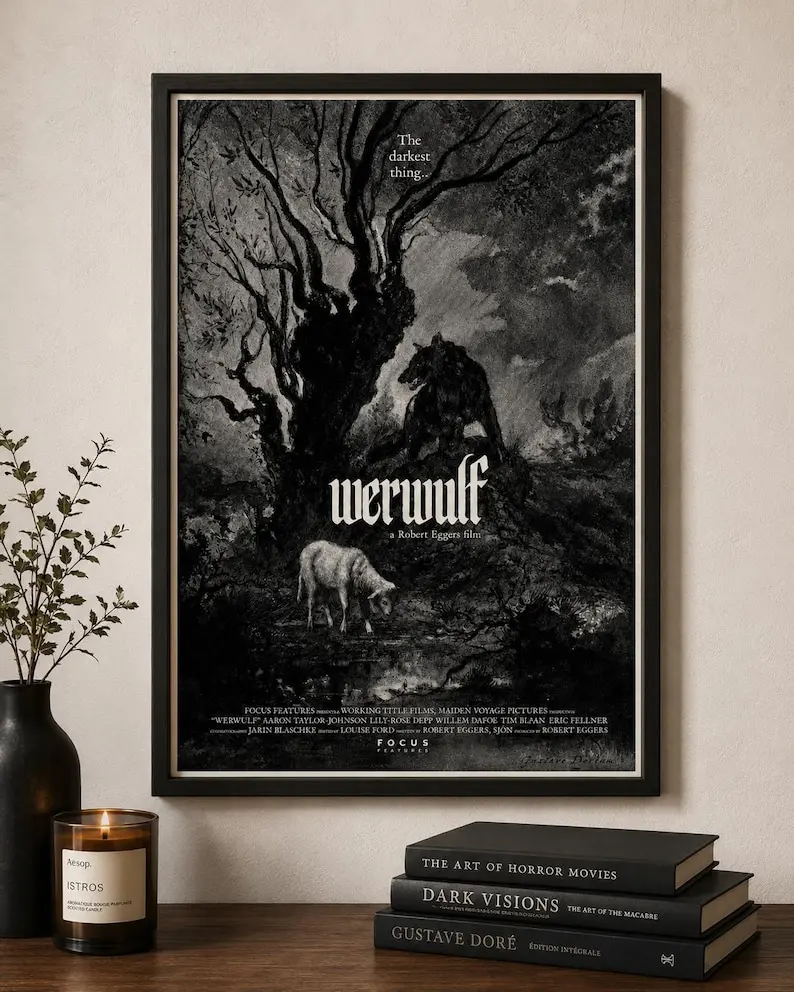 Werewulf 2026 Movie Poster, Robert Eggers Film Decor (Unframed)