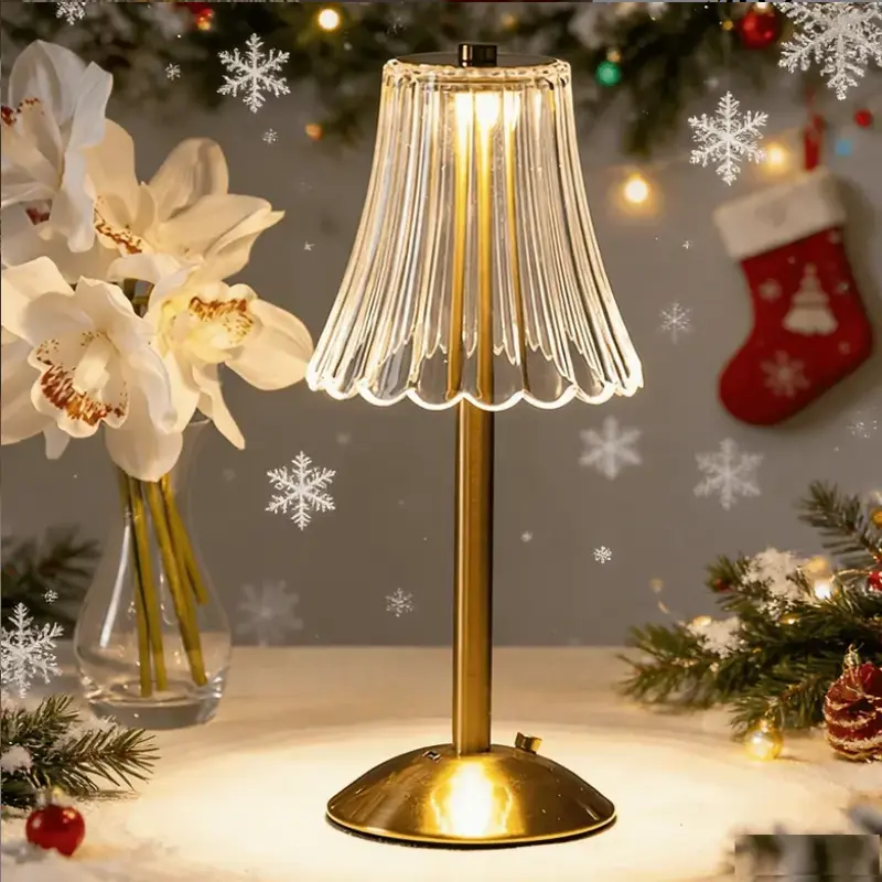 Acrylic-Night Light with 3 RGB Colors Rechargeable ceramic Table Lamps & Touch switch Control - Interior decoration |Mother’s Day valentine gift, Usb Charging Lamp Wireless Portable mood dimmable Lamp, Retro Modern Lighting dining study room