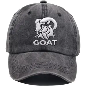 Funny Goat Hat, Gifts for Goats Lovers, Adjustable Embroidered Washed Farm  Baseball Cap for Men Women