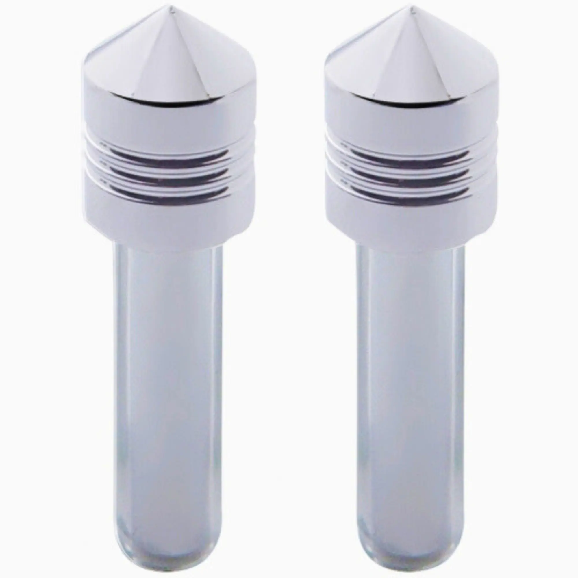 United Pacific 40180 Aluminium Door Lock Knob - Chrome, Pointed, 2-Piece Set, Easy Installation, Enhances Interior Aesthetic