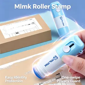 Correction Fluid Privacy Eraser Roller – Hide Personal Information on Parcels & Documents, Address Blocker with Built-In Cutter, Identity Protection Tool for Labels, Bills & Packages, Quick Coverage Security Stamp for Home & Office Use