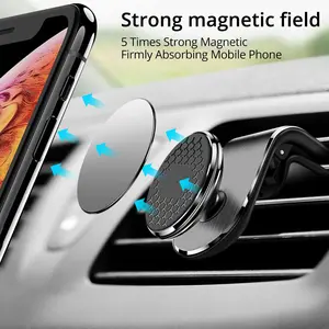 Magnetic Car Phone Holder, Air Vent Magnet Mount with 360-Degree Rotation Bracket for Smartphones compatible