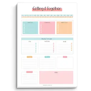 Brain Dump Notepad,  Desk Pad, Productivity Planner,  Daily Planner | 50 Undated   Sheets A4