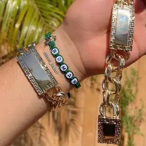 Chino Link Box Lock Bracelet Chino Link Box Lock Bracelet