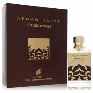 Afnan Edict Ouddiction EDP, Wood Scent, Alcohol Base, 2.7 fl oz, Unisex Fragrance, Single Item Beauty & Personal Care Product