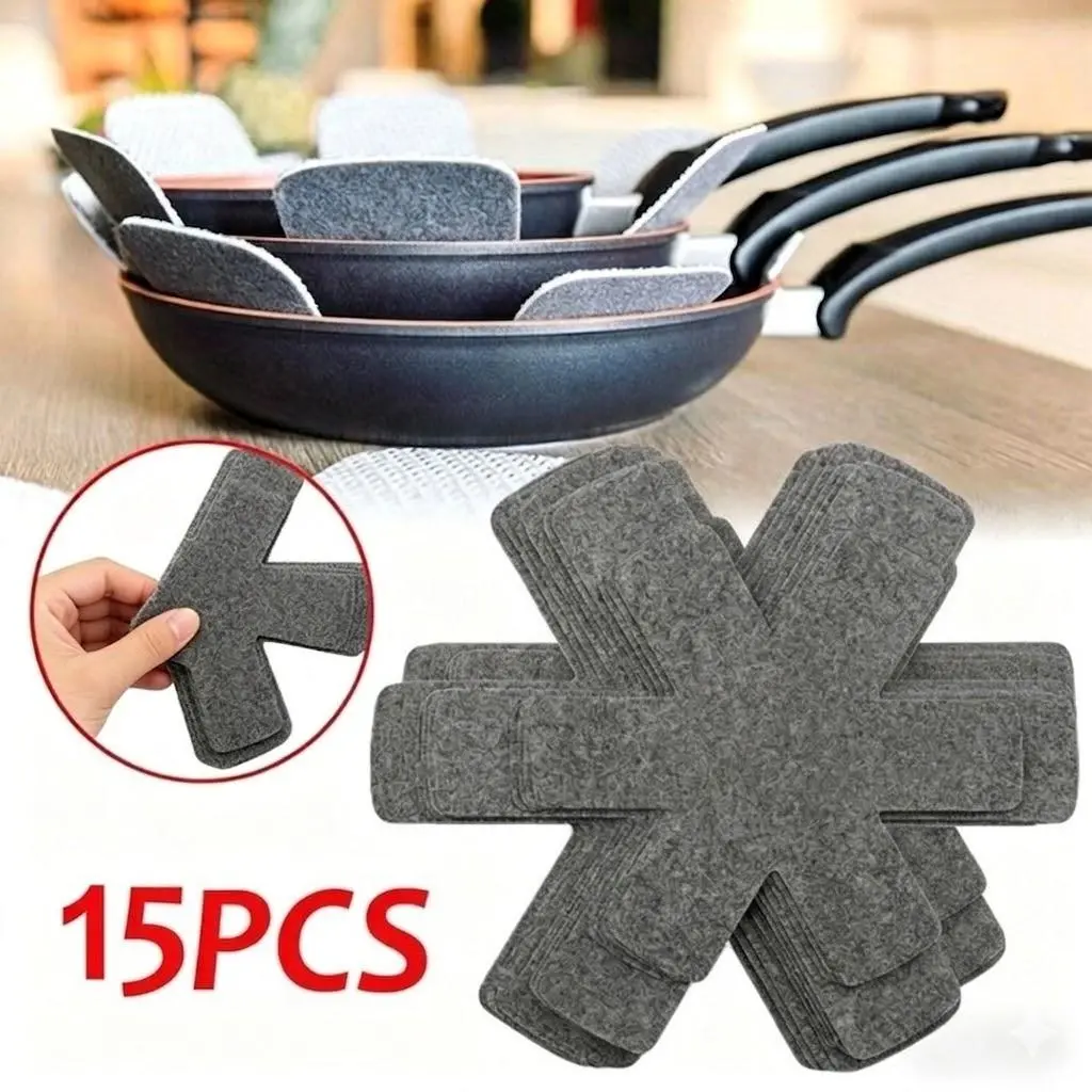 Felt pot mat; scratch-resistant pot divider; heat-resistant, non-slip pot protector; reusable kitchen accessory (pot not included)