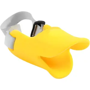 Anti Bite Duck Mouth Shape Dog Mouth Covers Anti-Called Muzzle Masks Pet Mouth Set Bite-Proof Silicone Material (Pink, S)