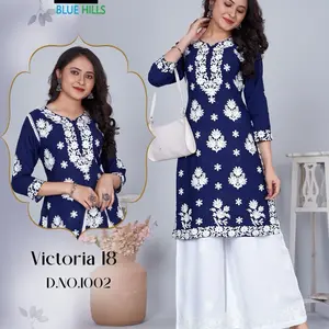 Heavy embroidery work 2 piece dress with palazzo