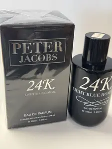 Peter Jacobs 24K LIGHT BLUE Homme 3.4 oz / 100 ML Eau de Parfum for Men Regular Edition Sealed Box