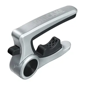 SONICAKE Guitar Capo, Guitar Metal Clip Zinc Alloy Clamp for 6 String Acoustic Electric Classcial Guitars Bass Ukulele Mandolin Banjo, Guitar Accessories