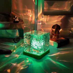 Ocean Wave Projector Light – 16 Color RGB 3D Water Ripple Lamp with Remote |Crystal Table Lamp| Kids Room · Bedroom · Yoga · Meditation · Home & Outdoor Mood Lighting | Relaxing Night Light