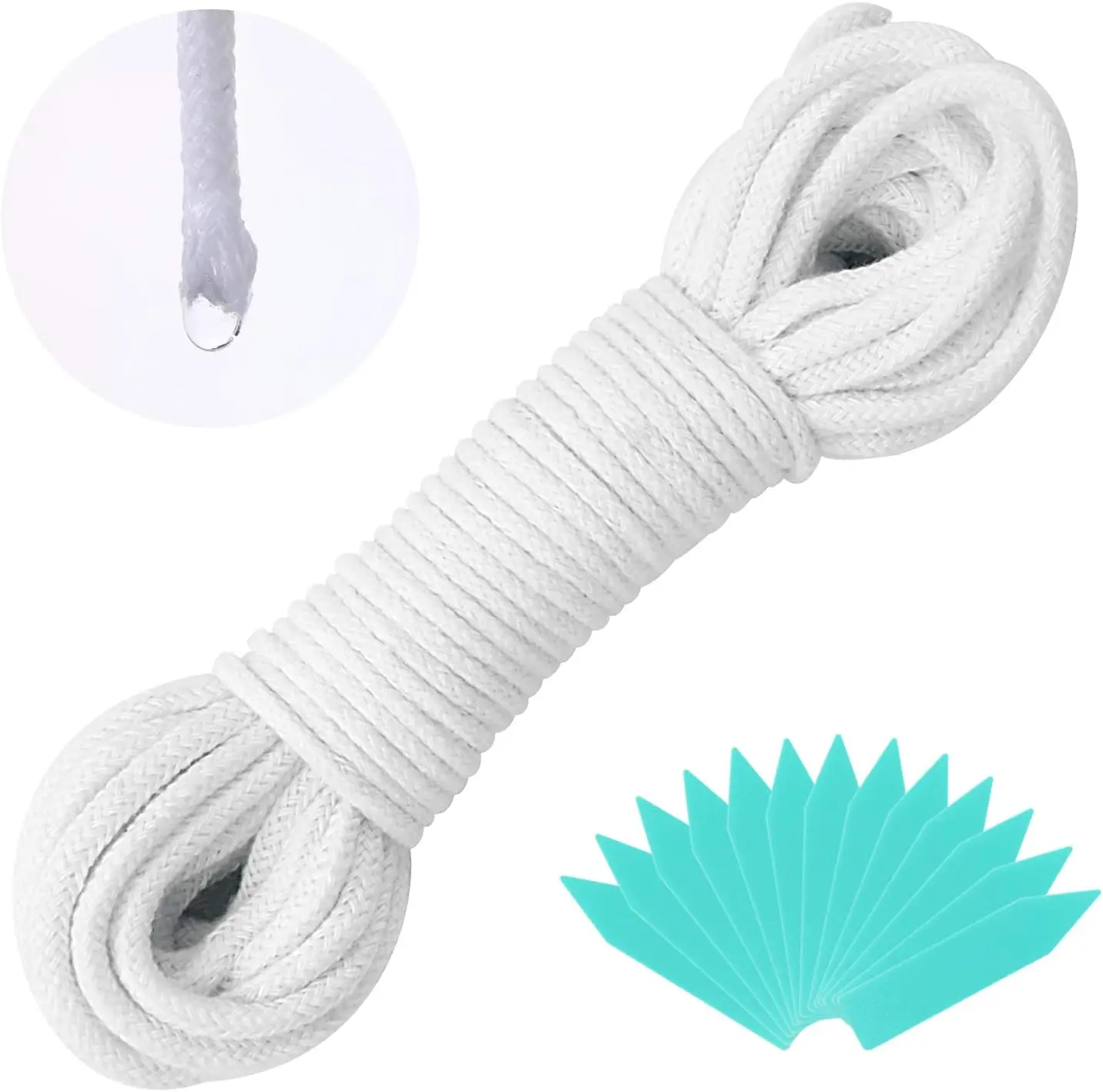 1/6 Inches Self Watering Wick Cord String Cotton Rope for DIY  Automatic Watering Device (40 )