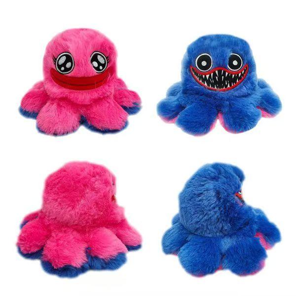 2-in-1 Reversible Octopus Plush Huggy Wuggy & Kissy Missy Poppy Playtime Stuffed Toy for Kids Fans