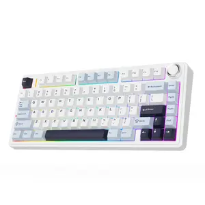 EPOMAKER x AULA F75 75% Gasket Wireless Mechanical Keyboard with Multimedia Control Knob, Full-Key Hot-Swap Functionality & Vibrant RGB Illumination Tri-Mode USB-C/BT 5.0/2.4GHzb keyboards for gaming creamy keyboard TikTokShopJumpstartSale