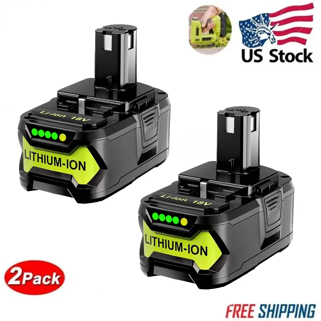 2PACK 8.0Ah 18V Lithium-Ion For RYOBI P108 P107 One Plus High Capacity Battery  FAST SHIPPING