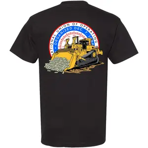 Heavy Equipment Operator T-Shirt, Union Worker Pattern T-Shirt, Proud Construction Worker Shirt, Men's Construction Operator Top, Mechanic Work Shirt
