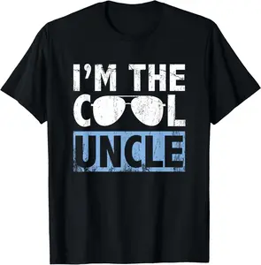 Cotton Graphic Tees Streetwear I'm The Cool Uncle Shirt Gifts T-Shirt