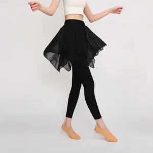 2026 New Black Mesh Ballet Skirt, Adult Dance Practice Half Skirt, Hip Covering Short Skirt for Latin Dance & Performance
