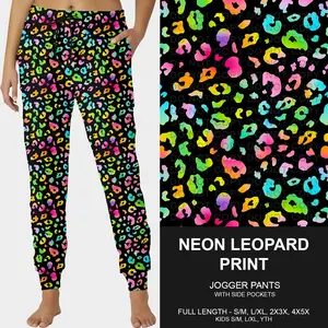 B257 - Preorder Neon Leopard Print Joggers (Closes 10/26. ETA late Dec.)