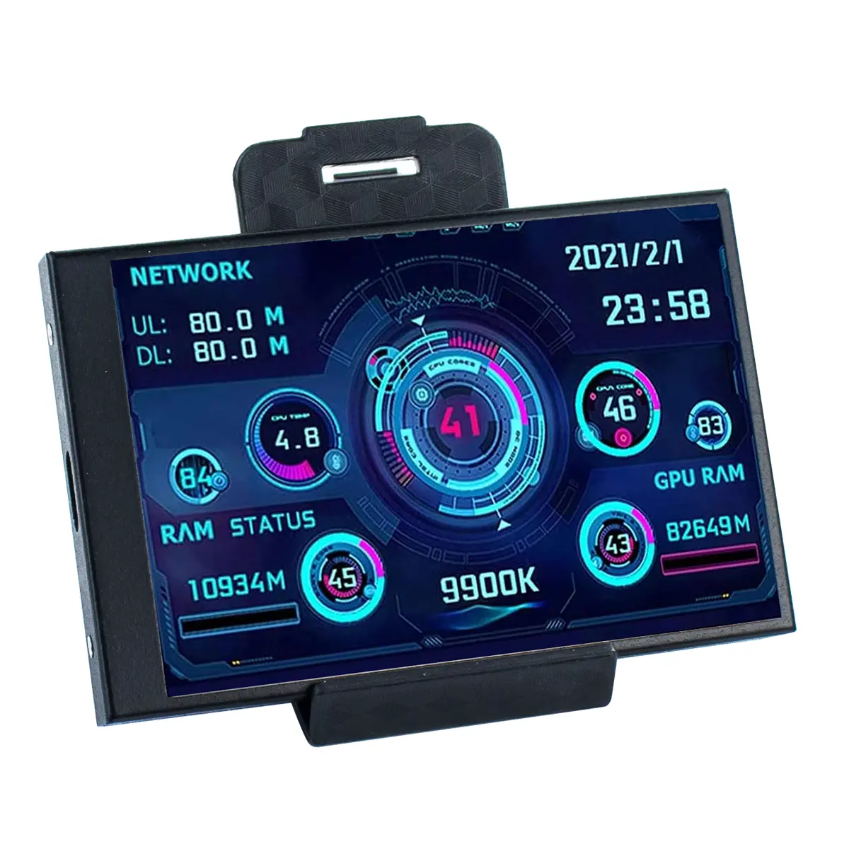 3.5-inch PC sensor panel monitor: Real-time display of CPU, graphics card, and memory data; plug-and-play secondary screen for computer hardware monitoring; extremely low resource consumption; no lag.