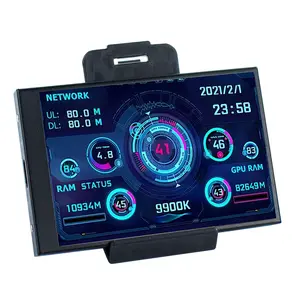 3.5-inch PC sensor panel monitor: Real-time display of CPU, graphics card, and memory data; plug-and-play secondary screen for computer hardware monitoring; extremely low resource consumption; no lag.