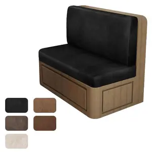 Caravan dining table cushion cover, with a faux leather appearance. Elastic cover for travel trailers and camping car seats, including a backrest cover and a bench cover, suitable for sofa chairs.