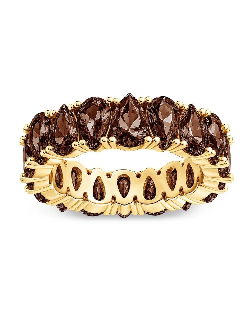 Sterling Silver Janis Chocolate CZ Eternity Band Ring