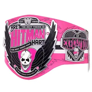 Bret heart belt Adult Championship Title Belt Replica - Leather Straps  - Fan Gift Heavyweight Wrestling