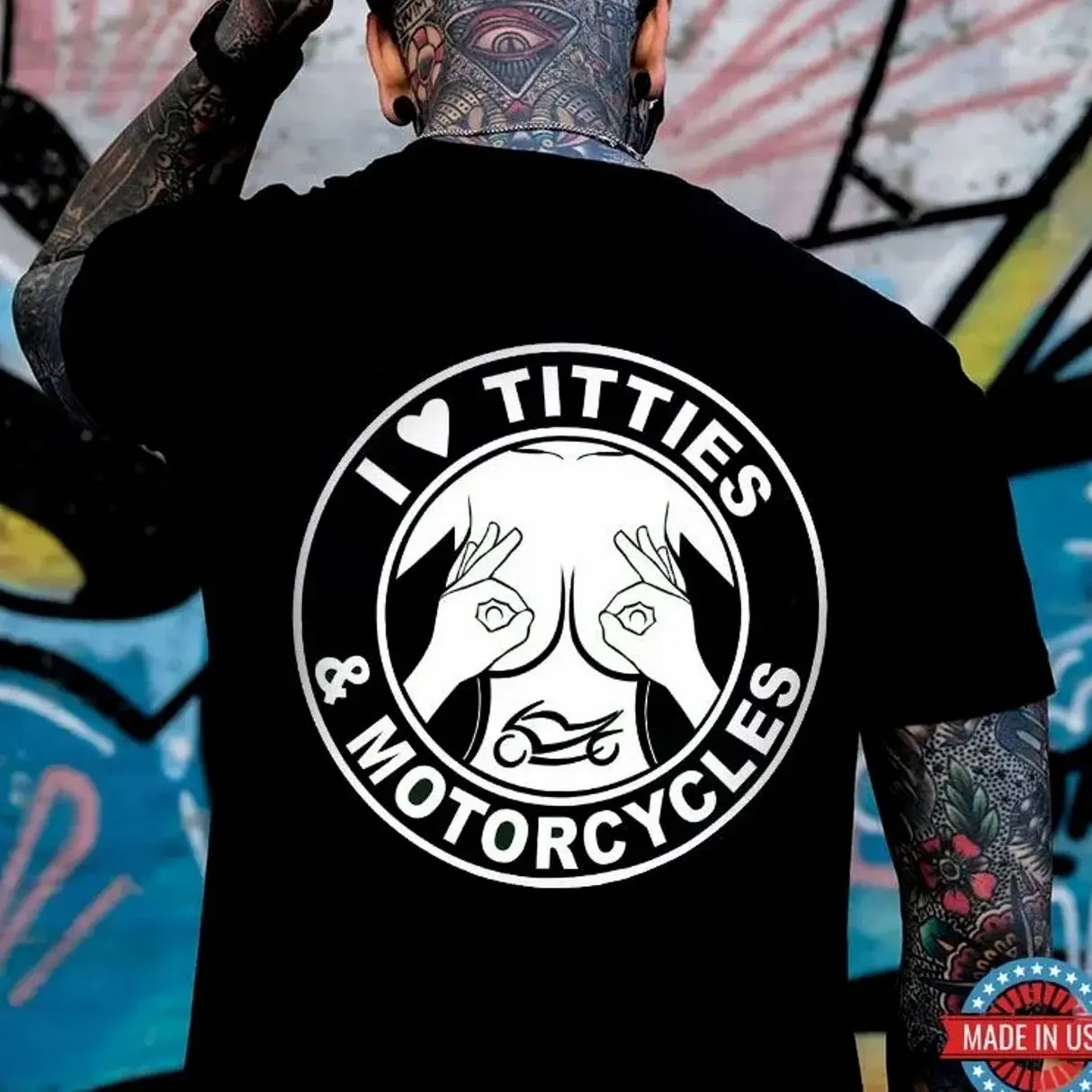 Motorcycle Graphic T-Shirt, Bold Slogan Cotton Tee, Casual Streetwear For Biker Enthusiasts