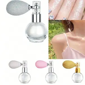 Glitter Highlighter Empty Bottle Refill, Bridal Body Glitter, Hair, Collarbone And Neck Rhinestone Spray, Airbag Spray, Suitable For Body, Face, Hair, And Makeup, Ideal For Highlighting Facial Contours, With A Delicate Nozzle Design.
