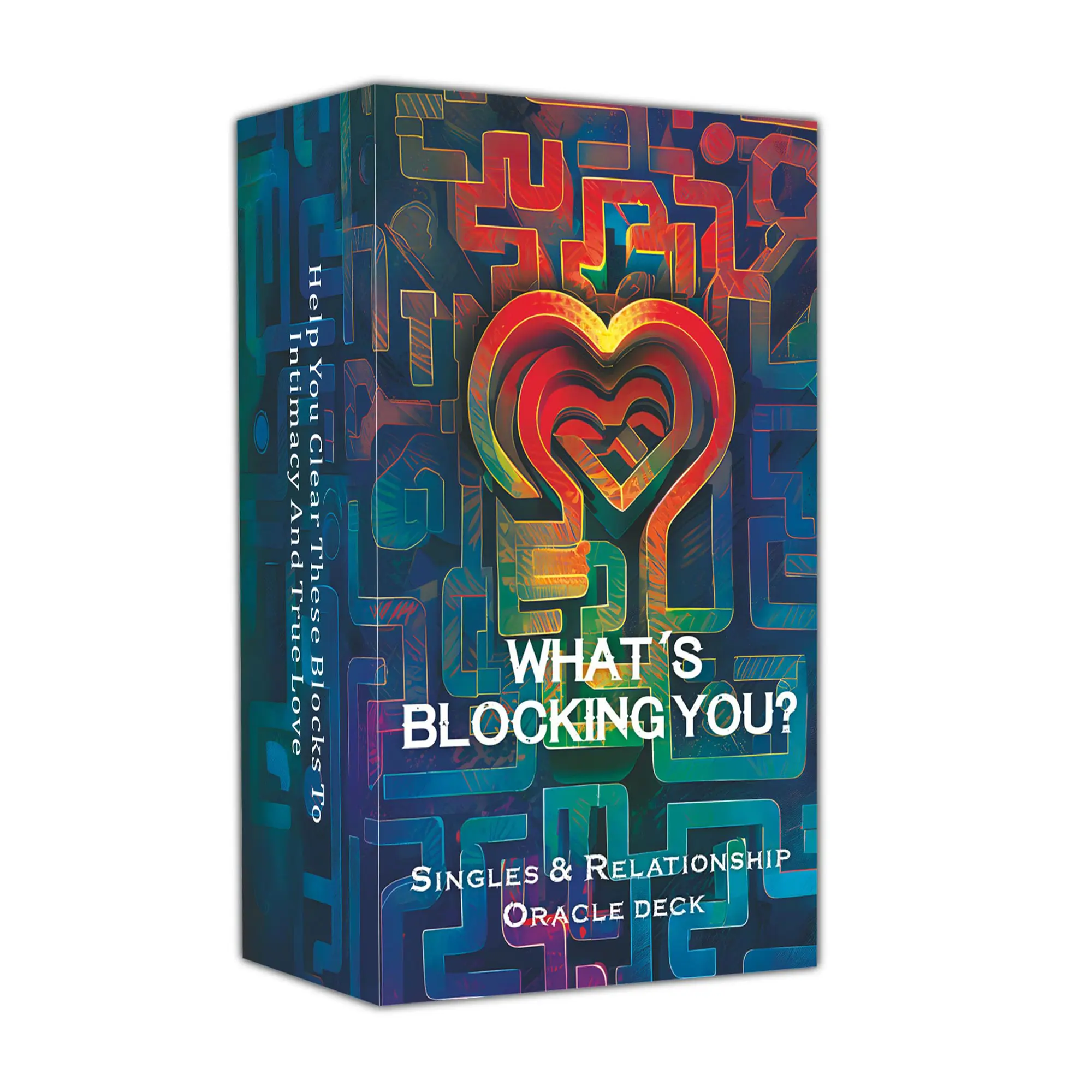 What's Blocking You? Love Oracle Cards, Singles Relationship Oracle Deck for Beginners, Uncover Emotional Barriers, Gain Clarity in Love Relationships,Romance, Twin Flame,Soulmate, Game Card, Relationship Card Games