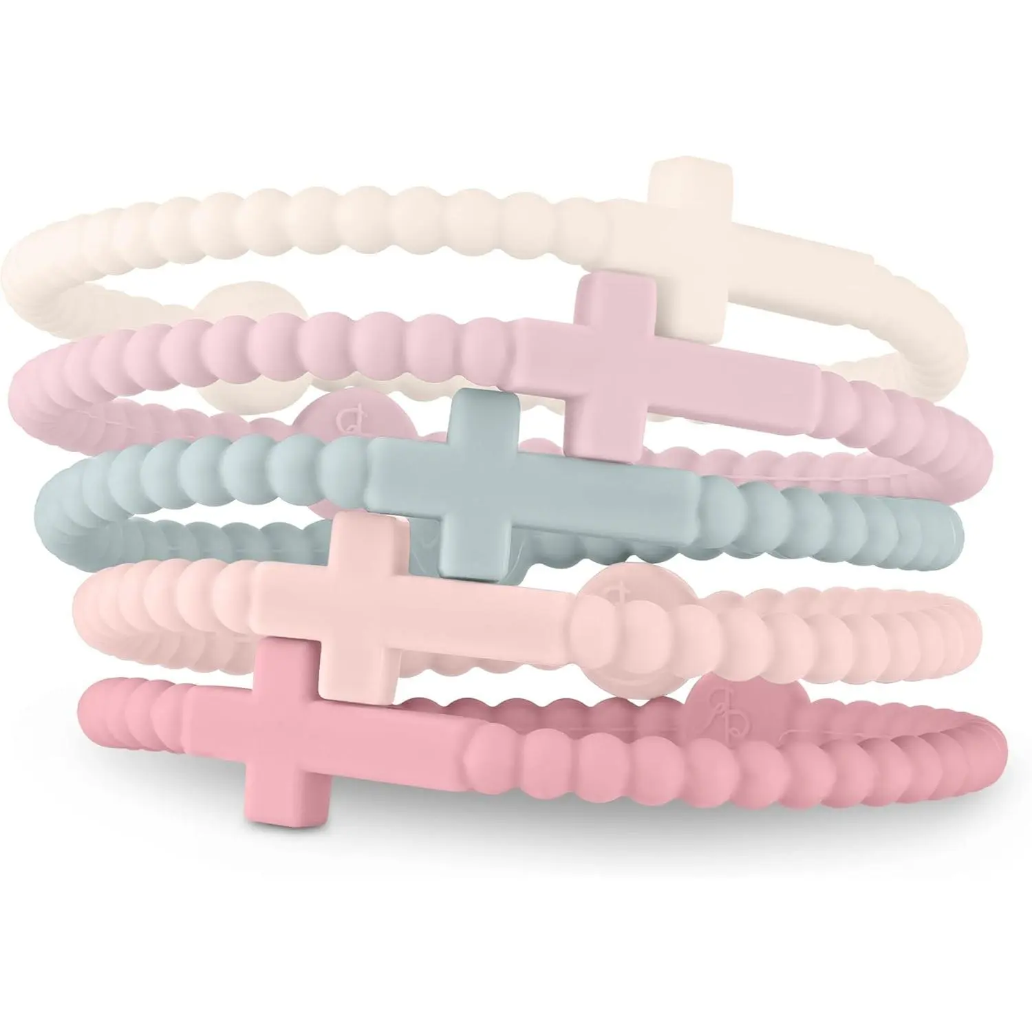 Unisex Cross-Motif High Quality Silicone Bracelets - Cross-Shaped Religious Wristbands with Jesus Text, Daily Casual Wear Inspirational Faith Costume Jewelry for Adults