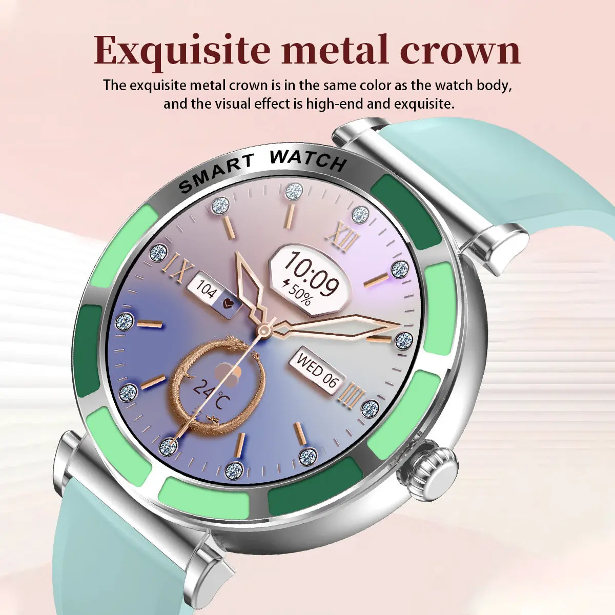 Women's H20 Smart Watch - 1 Watch, HD Display, Bluetooth Calling, Convenient Charging