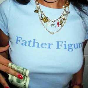 Father Figure Baby Tee Y2K Trendy Streetwear