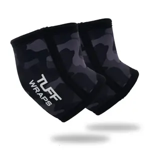 TUFF Elbow Sleeves 5mm Black Camo (pair)