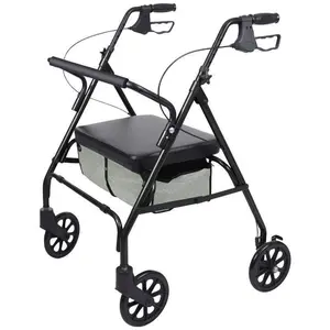 Vive Bariatric Rollator | Heavy Duty 500 lb Capacity Extra-Wide Walker