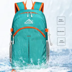 Outdoor Foldable Backpack, Waterproof Travel Sports Bag, Large Capacity Lightweight Shoulder Pack, Breathable Sporty Style