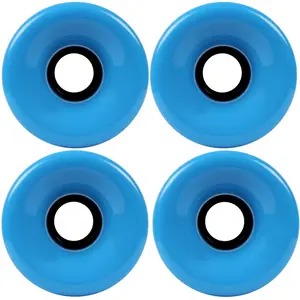 Blank Longboard Wheels 4 pack - 76mm Solid Blue
