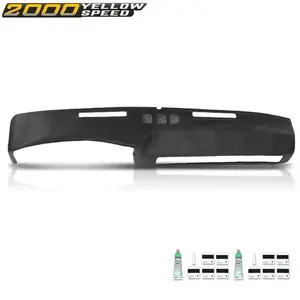 Fit For 1973-1980 Chevy C10 Trucks Dashboard Dash Cover Overlay Black 18-602-BLK