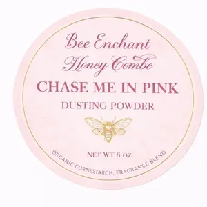 Bee Enchant’s Chase me in Pink Custom Body Dusting Perfume Powder- Scented - Finely Milled powder Talc-Free Fragrance Vanilla Daily- Natural Shower Powder Cosmetic-body powder- perfume powder