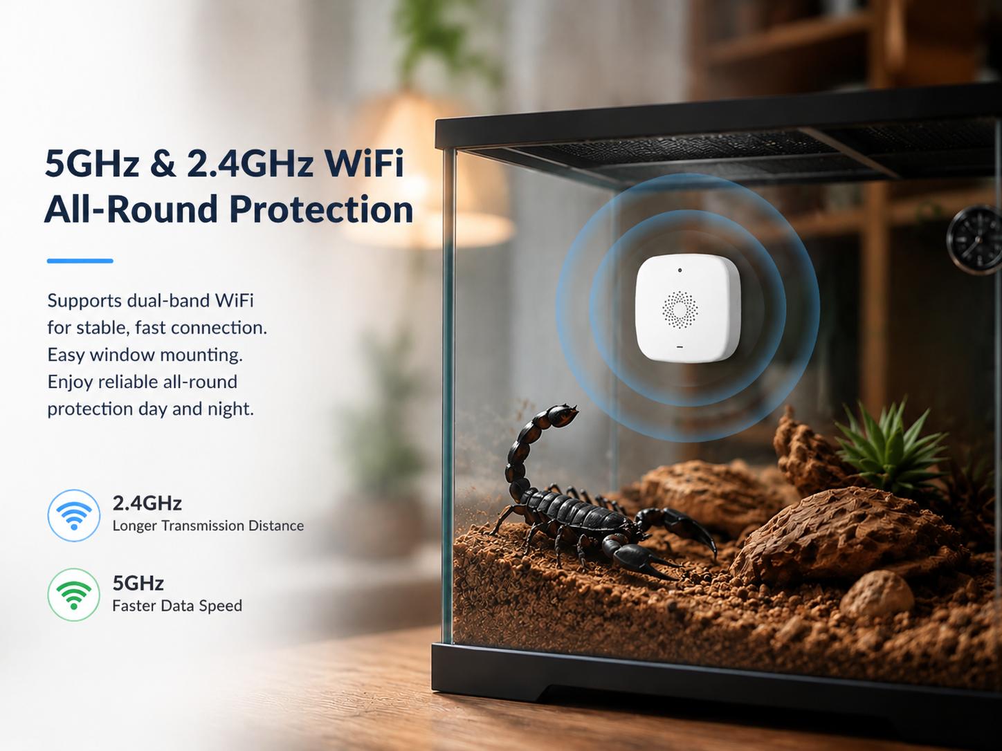 Wireless Window security Cameras for Home 4MP 2.5K, Indoor WiFi Cameras 2.4GHz/5GHz, Motion & Person Detection with Auto-Focus , Easy Installation, 24/7 Recording Works, Magnetic Install &Close-Focus Lens for Fish,Lizard, Hamster, Chameleon, Gecko, Snakes Wireless Window security Cameras for Home 4MP 2.5K, Indoor WiFi Cameras 2.4GHz/5GHz, Motion & Person Detection with Auto-Focus , Easy Installation, 24/7 Recording Works, Magnetic Install &Close-Focus Lens for Fish,Lizard, Hamster, Chameleon, Gecko, Snakes