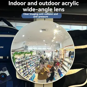 Modern Simple Decorative Round Convex Mirror, Wide Angle, No Power Needed, Durable Plastic, Easy Clean Surface, Wall Art for Living Room Bedroom