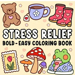 Adult & Kids Comfort Coloring Book, Learning Supplies, Toy, Back-To-School Essential, Stress Relief Design, Christmas Gift, Art Sketch Book
