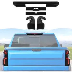 Tail Light Lamp Cover Third 3rd Brake Light Cover Kit Exterior Accessories for Chevy Silverado 2022 2023 2024 2025,Smoked Black